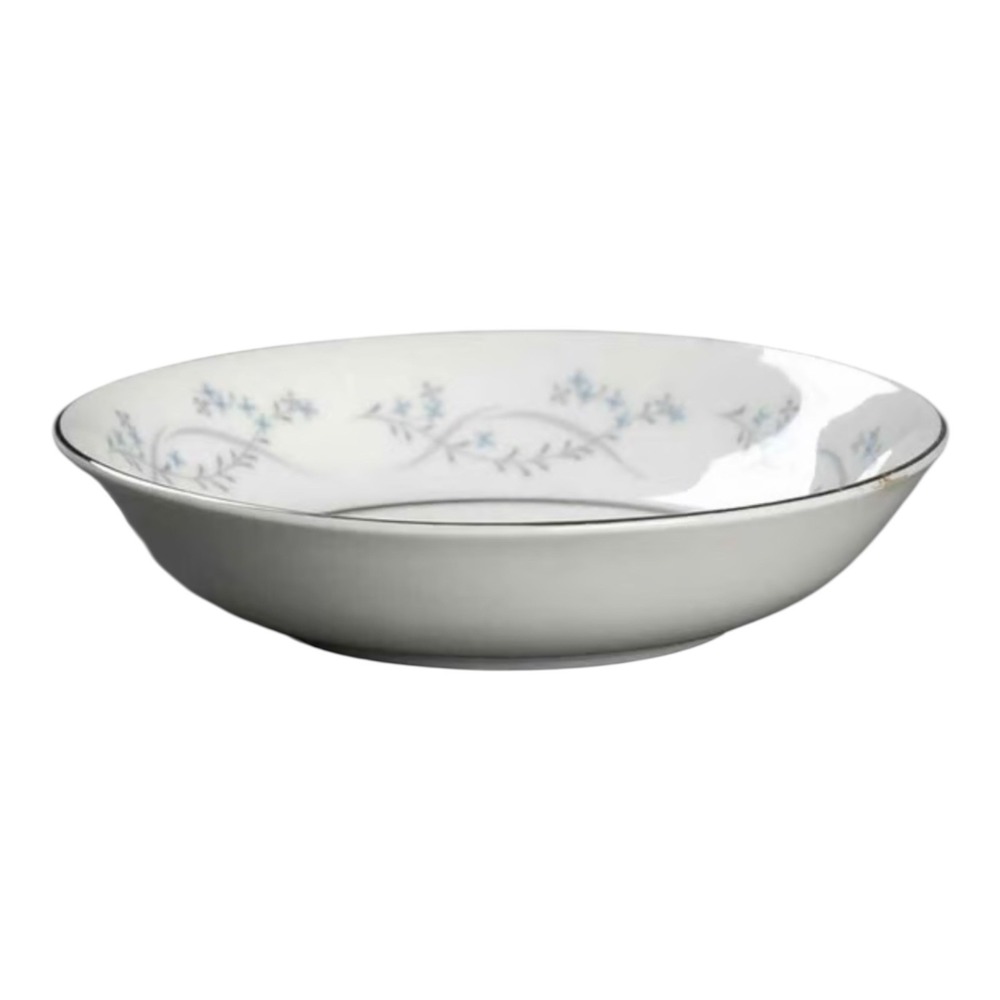 Counselor Fine China 1943 Symphony Japan 5 1/2" Sauce Bowl Blue Silver Floral